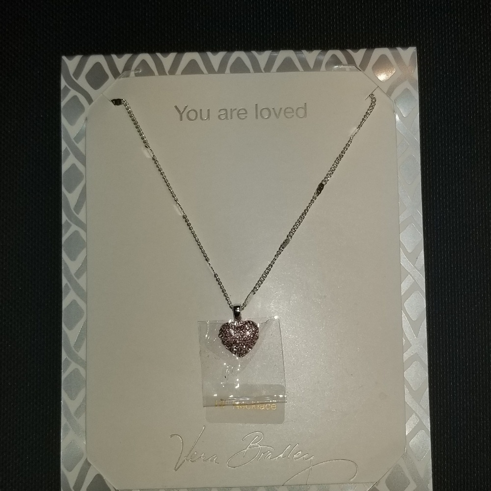 Vera Bradley Pink heart necklace